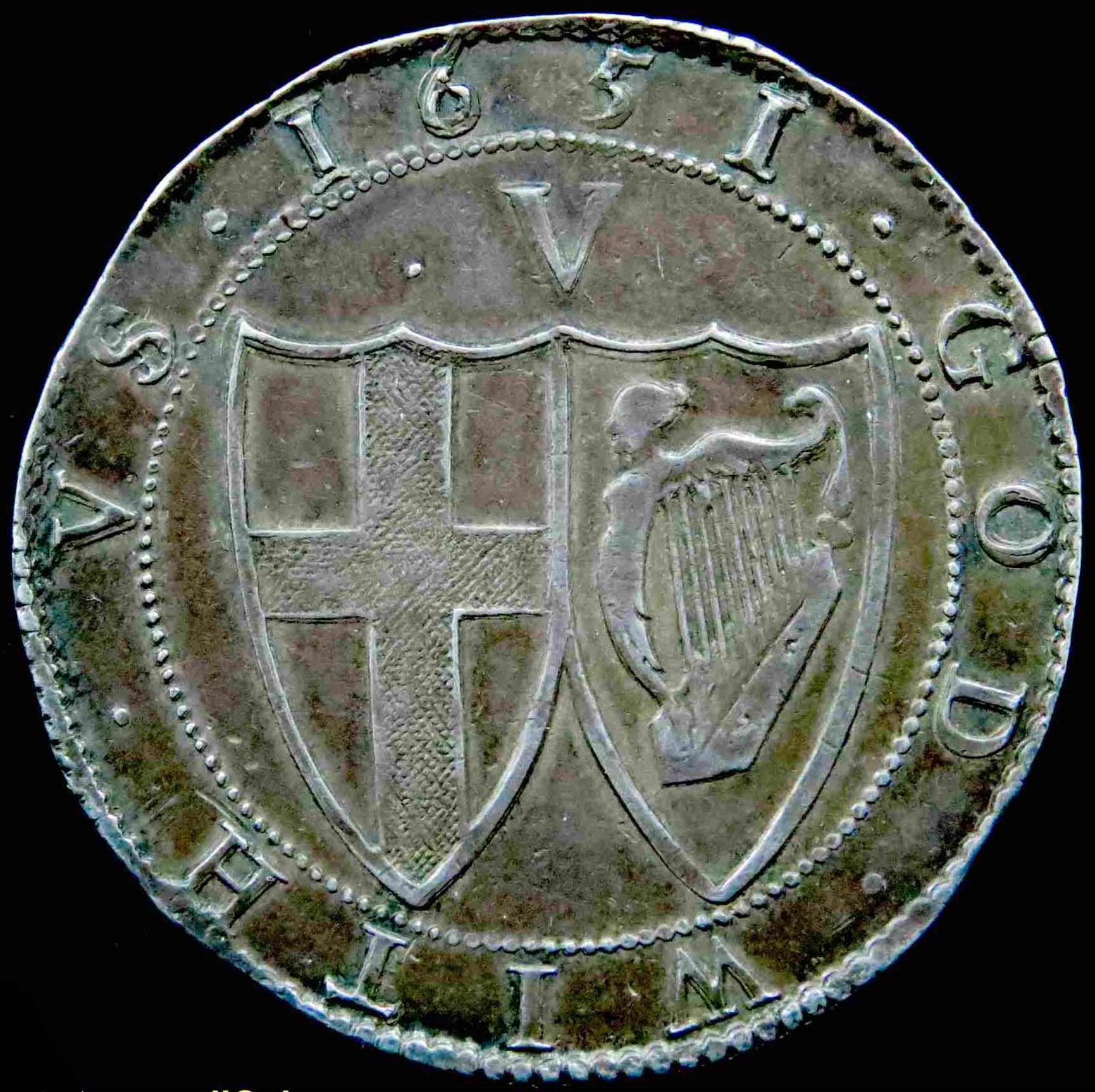 1651 Hammered Halfcrown, typical production